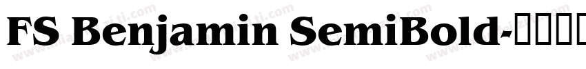 FS Benjamin SemiBold字体转换